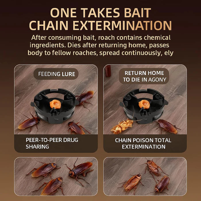🌿100% Plant Based Japan Combat Roach Killing Bait station 12 Pcs -Buy 1 Get 1 Free